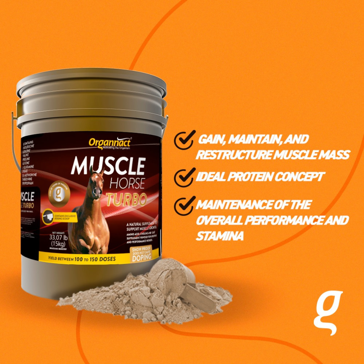 Organnact Muscle Horse Turbo Horse Supplement by organnact