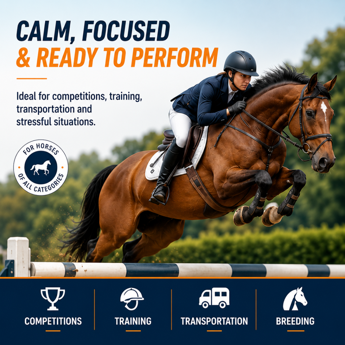 Organnact Calmyn Equi Turbo Liquid Horse Supplement | Stress Relief, Relaxation & Behavioral Support | Lemon Flavor | 33.8 fl oz (1 L)