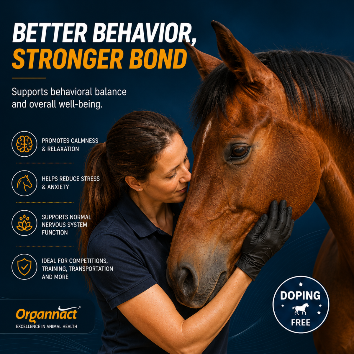 Organnact Calmyn Equi Turbo Liquid Horse Supplement | Stress Relief, Relaxation & Behavioral Support | Lemon Flavor | 33.8 fl oz (1 L)
