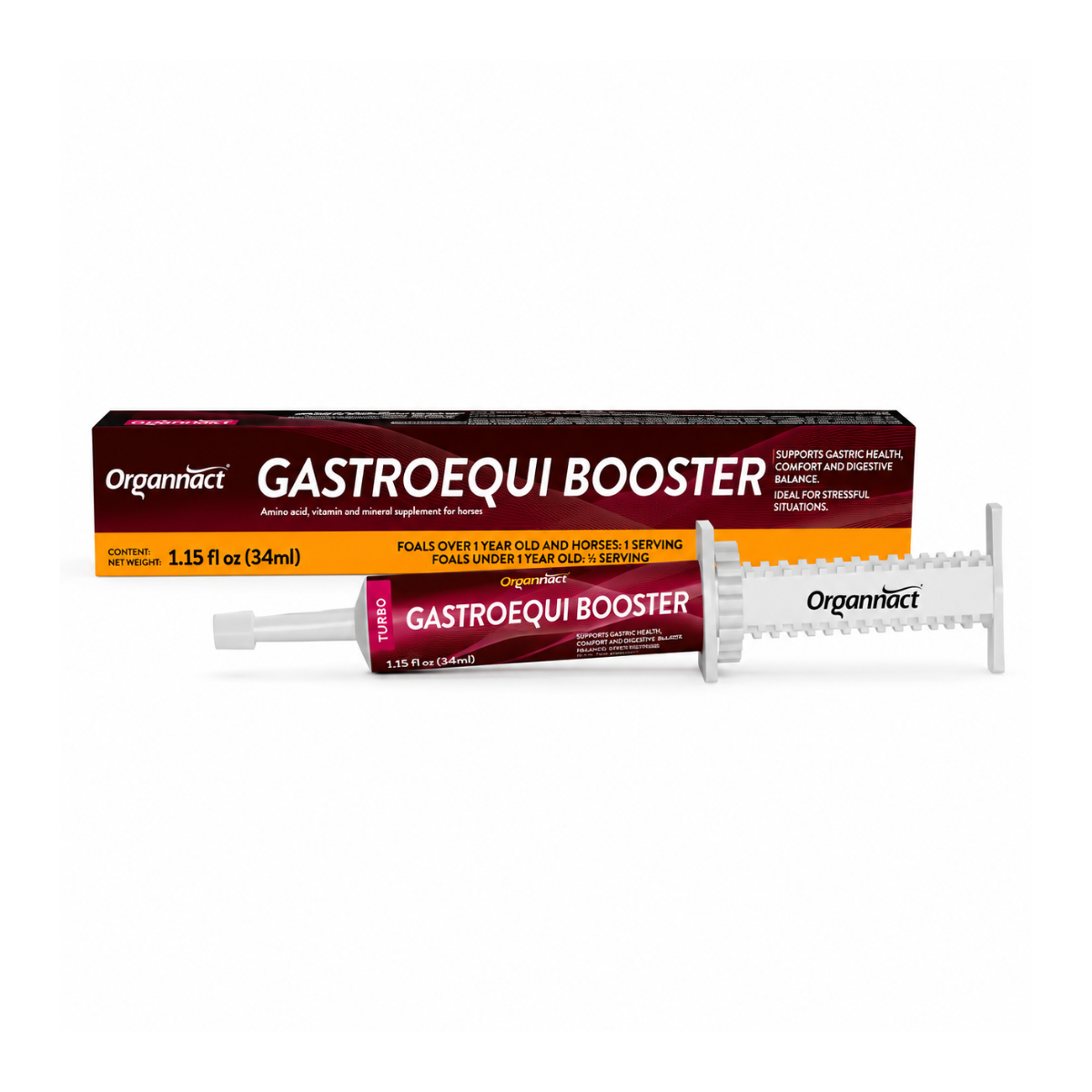 Organnact Gastroequi Booster Horse Supplement | Fast Gastric Support & Digestive Comfort | Single-Dose Oral Paste | Vanilla Flavor